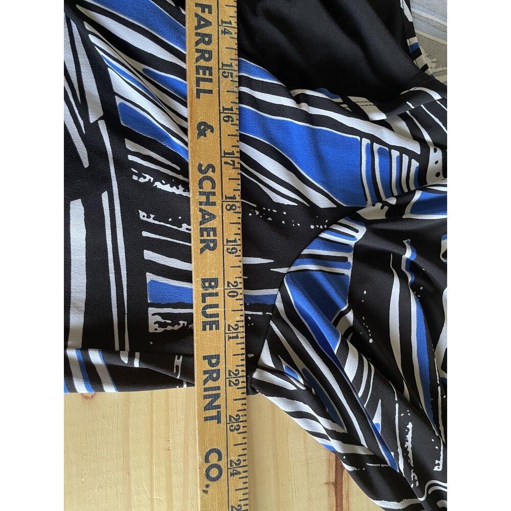 Chico's Black and Blue Patterned Tunic Top - Picture 10 of 13